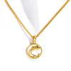 Necklace Stainless Steel Geometric Twelve Constellations Coin O Shaped Chain Vacuum Plated 18K Gold Color Preservation Old Money Style Unisex