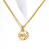 Necklace Stainless Steel Geometric Twelve Constellations Coin O Shaped Chain Vacuum Plated 18K Gold Color Preservation Old Money Style Unisex