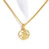 Necklace Stainless Steel Geometric Twelve Constellations Coin O Shaped Chain Vacuum Plated 18K Gold Color Preservation Old Money Style Unisex