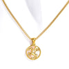 Necklace Stainless Steel Geometric Twelve Constellations Coin O Shaped Chain Vacuum Plated 18K Gold Color Preservation Old Money Style Unisex