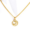 Necklace Stainless Steel Geometric Twelve Constellations Coin O Shaped Chain Vacuum Plated 18K Gold Color Preservation Old Money Style Unisex