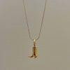 Necklace Stainless Steel Geometric U Shaped Rainbow Natural Baroque Pearl Multi Pendant Electroplating