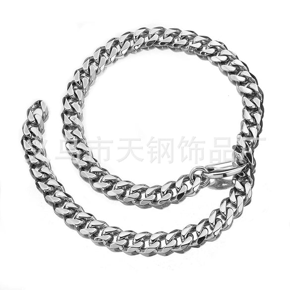 Necklace Stainless Steel Geometric Vacuum Plated Polished Hip Hop Style For Men