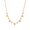 Necklace Stainless Steel Geometric White Round Zircon Pendant Electroplating Design Women's
