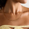 Necklace Stainless Steel Geometric White Round Zircon Pendant Electroplating Design Women's