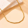 Necklace Stainless Steel Gold Plated Chain Twist Fashion Retro Simple Style