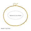Necklace Stainless Steel Gold Plated Chain Twist Fashion Retro Simple Style
