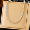 Necklace Stainless Steel Gold Plated Chain Twist Fashion Retro Simple Style