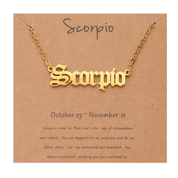 Necklace Stainless Steel Goldplated Constellation Ochain Jewelry