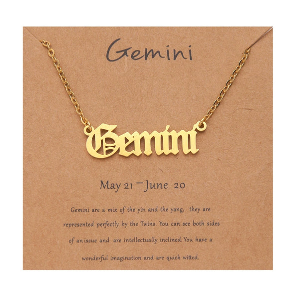 Necklace Stainless Steel Goldplated Constellation Ochain Jewelry