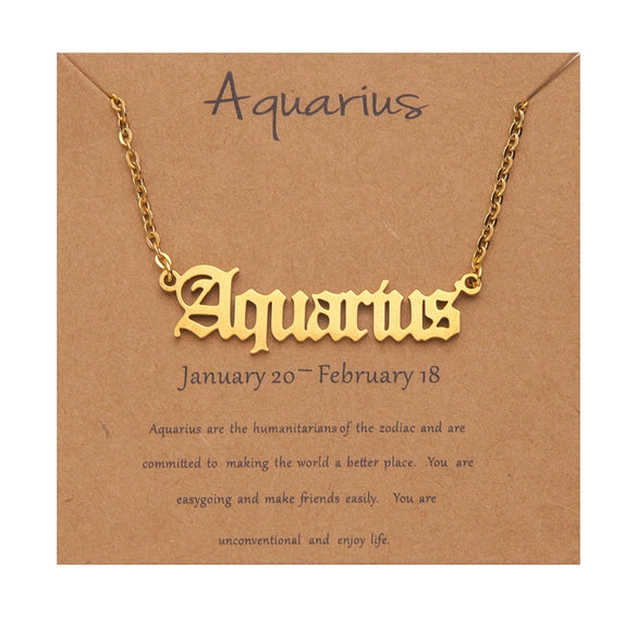 Necklace Stainless Steel Goldplated Constellation Ochain Jewelry