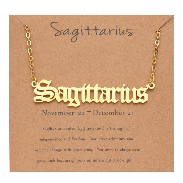 Necklace Stainless Steel Goldplated Constellation Ochain Jewelry