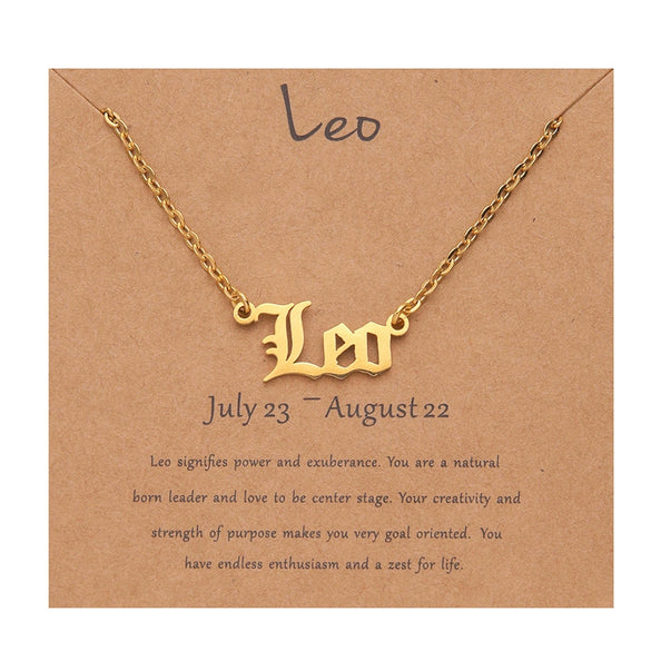 Necklace Stainless Steel Goldplated Constellation Ochain Jewelry