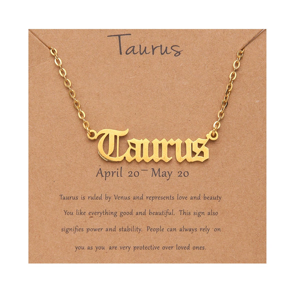 Necklace Stainless Steel Goldplated Constellation Ochain Jewelry