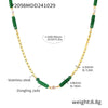 Necklace Stainless Steel Green Aventurine Geometric Light Luxury Electroplating