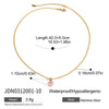 Necklace Stainless Steel Heart Bow Electroplating For Women Retro Layered Versatile Ins Style