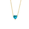 Necklace Stainless Steel Heart Inlaid With Zircon 18K Gold Plated
