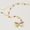 Necklace Stainless Steel Heart Pattern Retro Style Electroplating