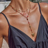 Necklace Stainless Steel Heart Pattern Retro Style Electroplating