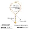 Necklace Stainless Steel Heart Pattern Retro Style Electroplating