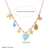 Necklace Stainless Steel Heart Shape Braided Rope Knotted Electroplating Fresh And Simple Women's