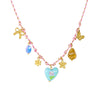 Necklace Stainless Steel Heart Shape Braided Rope Knotted Electroplating Fresh And Simple Women's