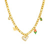 Necklace Stainless Steel Heart Shape Electroplating Multielement Accessory For Women