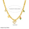Necklace Stainless Steel Heart Shape Electroplating Multielement Accessory For Women