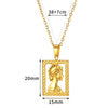 Necklace Stainless Steel Hip Hop Style Round Queen's Head Portrait Ochain Electroplated Women's