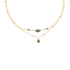 Necklace Stainless Steel Inlaid With Turquoise Natural Stone Electroplating Fashion Women's