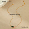 Necklace Stainless Steel 18K Electroplated Dropshaped Geometric Zircon Women's