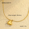 Necklace Stainless Steel 18K Gold Electroplated Heart Couple Style