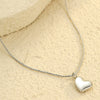 Necklace Stainless Steel 18K Gold Electroplated Heart Couple Style