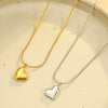 Necklace Stainless Steel 18K Gold Electroplated Heart Couple Style