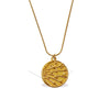 Necklace 316L Stainless Steel 18K Gold Plated French Romantic Stylish Round Pendant Jewelry