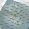 Necklace Stainless Steel 18K Gold Plated Letters Numbers Text Electroplating Unisex