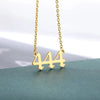 Necklace Stainless Steel 18K Gold Plated Letters Numbers Text Electroplating Unisex