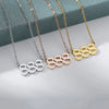 Necklace Stainless Steel 18K Gold Plated Letters Numbers Text Electroplating Unisex