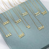 Necklace Stainless Steel 18K Gold Plated Letters Numbers Text Electroplating Unisex