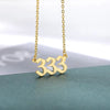Necklace Stainless Steel 18K Gold Plated Letters Numbers Text Electroplating Unisex