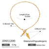 Necklace Stainless Steel 18K Gold Titanium Steel Teeth Conch Hammer Pattern Fish Pendant Electroplating