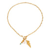 Necklace Stainless Steel 18K Gold Titanium Steel Teeth Conch Hammer Pattern Fish Pendant Electroplating