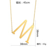 Necklace Stainless Steel Letter Pendant Electroplating Polishing