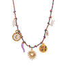 Necklace Stainless Steel Little Fresh Flower Heart Shape Electroplating