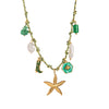 Necklace Stainless Steel Little Fresh Flower Heart Shape Electroplating