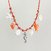 Necklace Stainless Steel Little Fresh Flower Heart Shape Electroplating