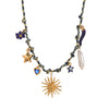 Necklace Stainless Steel Little Fresh Flower Heart Shape Electroplating