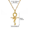 Necklace Stainless Steel Microinlaid Zircon Snake Cross Pendant Electroplating Fashion