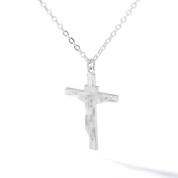 Necklace Stainless Steel Microinlaid Zircon Snake Cross Pendant Electroplating Fashion
