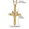 Necklace Stainless Steel Microinlaid Zircon Snake Cross Pendant Electroplating Fashion